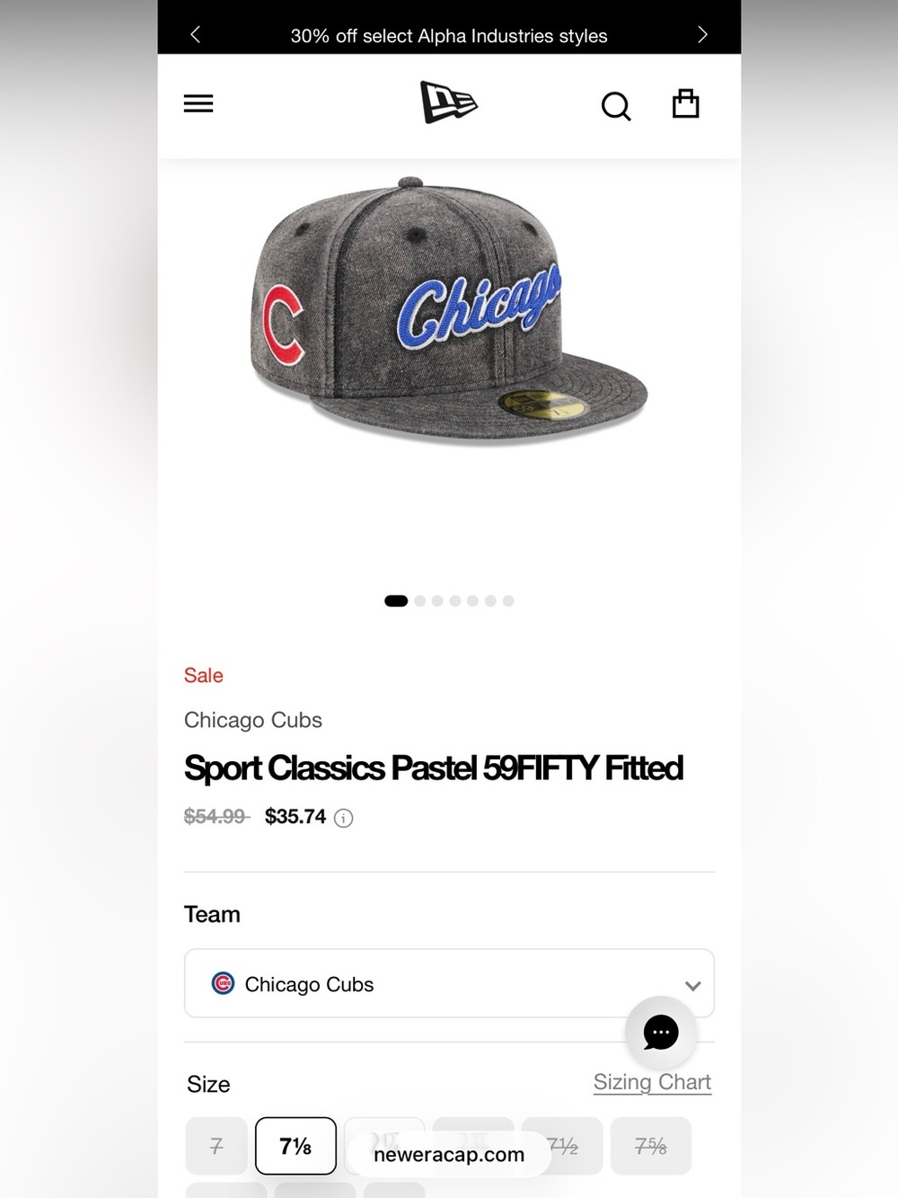 Sports Classic Pastel 59Fifty Fitted Chicago Cubs - NEW with tags sz 7